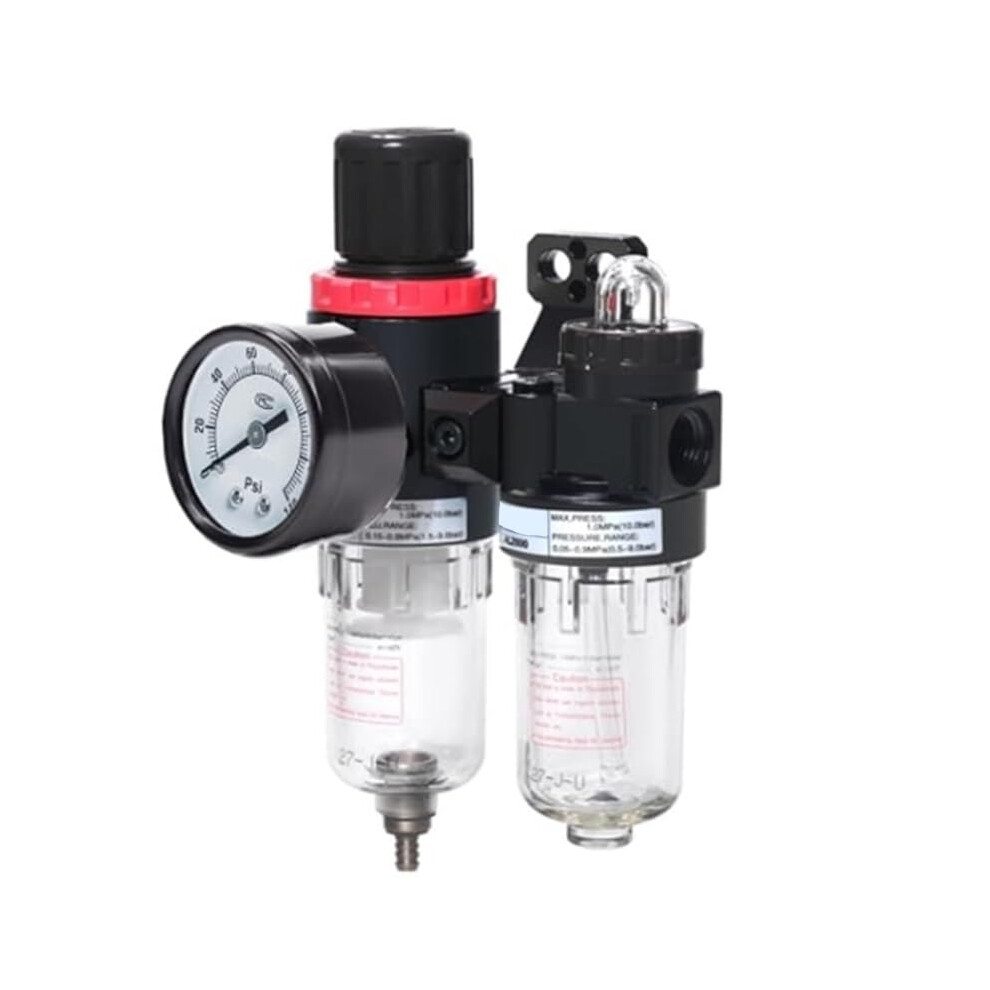 1/4' Npt Air Compressor Filter Regulator With Gauge, Water Oil Separator, Precise Pressure Control 9094768897492