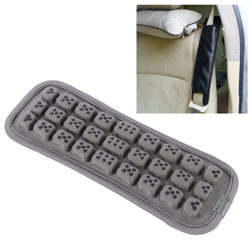 Universal Car Seat Belt Shoulder Pad 3.3X9.8in Comfort Cushion Gray 9321379526351
