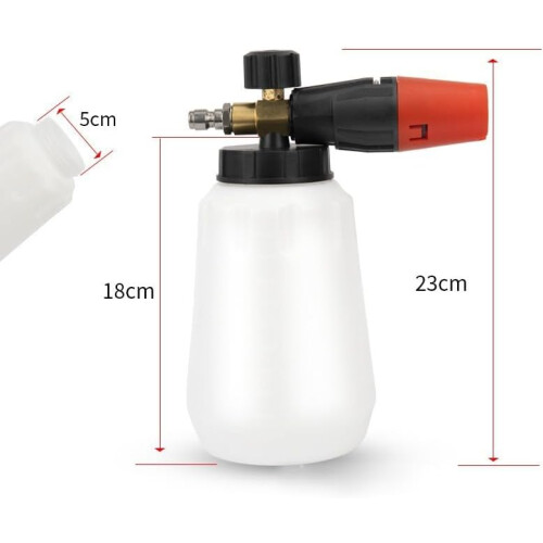Handheld Foam Spray Bottle Plastic White Car Wash Compatible Multi Purpose Cleaning 1