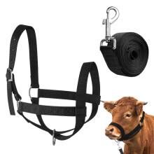 Cow Halter Calf Halter With Lead Rope Durable Nylon Adjustable Livestock Barn Halter For Horses Foals Goats Sheep
