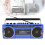 Multi-Function Retro Bluetooth Cassette Recorder with AM/FM Radio, Portable CD Tape Player, SD/USB Playback, Blue 1
