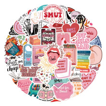 55 Pcs Waterproof Aesthetic Vinyl Stickers with Cute Book Designs for Laptop, Water Bottle, Scrapbooking