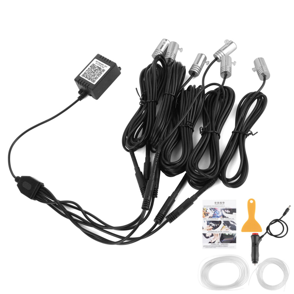 Interior Car Led Strip Ing System With App Control Rgb 16 Million Colors Ambient Music Sensor Sound Active Effects Adjustable Brightness Light 9464372397181