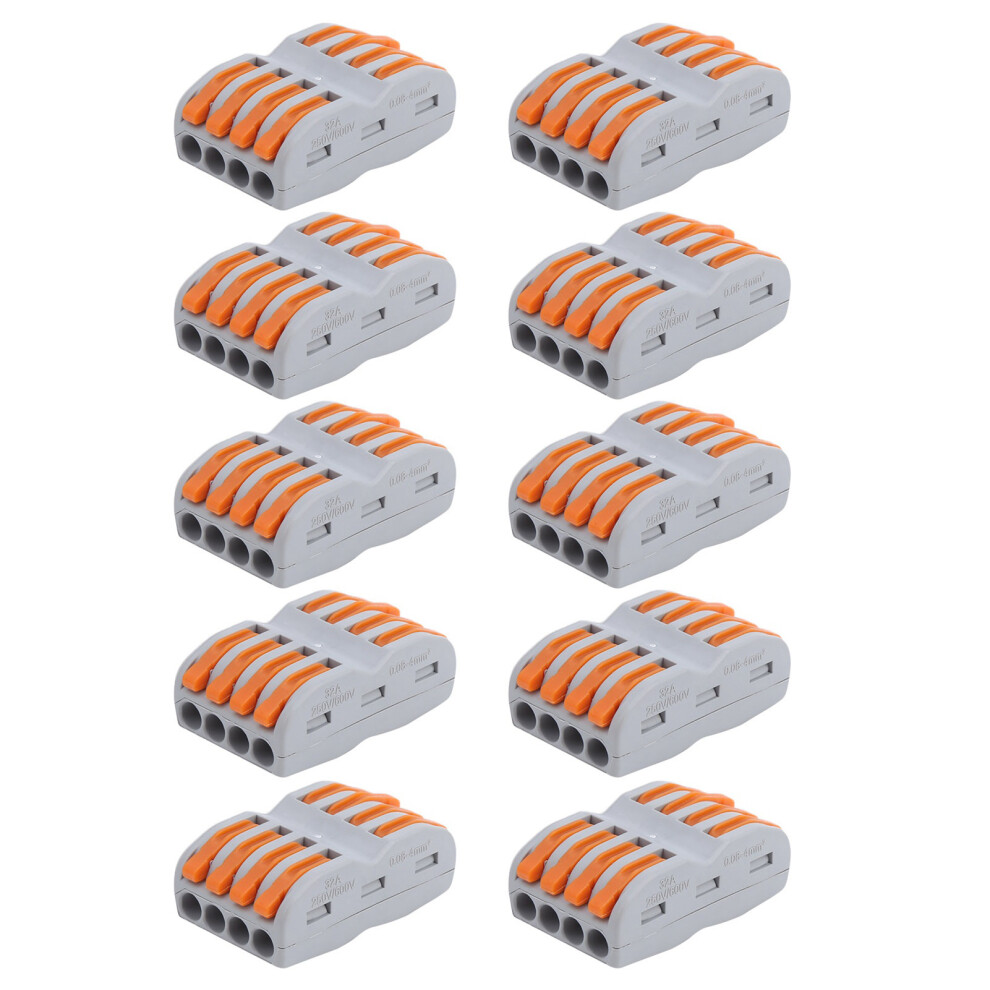 10Pcs Spl-4 Compact Lever Nut Connectors Wire Block - Quick & Safe 5041379527618