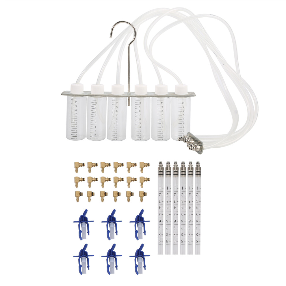 Injector Adapter Set For 6-Cylinder Common Rail Diesel Leak And Flow Testing 9421379527645