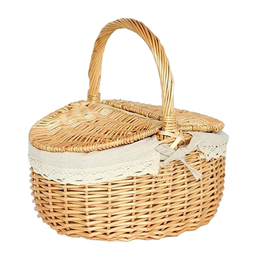 Bbq Photography Props Handmade Woven Storage Bag With Handle Portable Basket 9199774654036