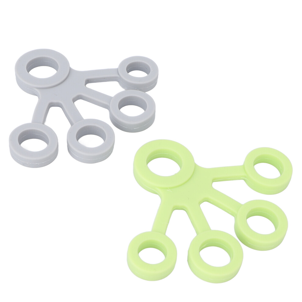 Light/Green/Gray Silicone Finger Strengthener 2Pcs Portable Grip Trainer 6.6Lb