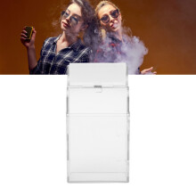 Étui à cigarettes en plastique transparent avec déploiement automatique, 93x62x28mm