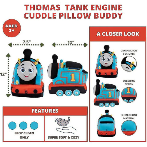 27cm  Thomas & Friends Engine Train Kids Bedding Super Soft Plush Cuddle Pillow Buddy 1