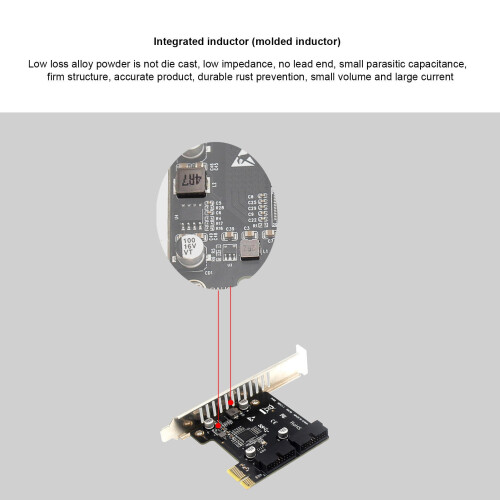 PH62 Tarjeta riser PCIe USB3.0 X4/X8/X16 19/20P 1