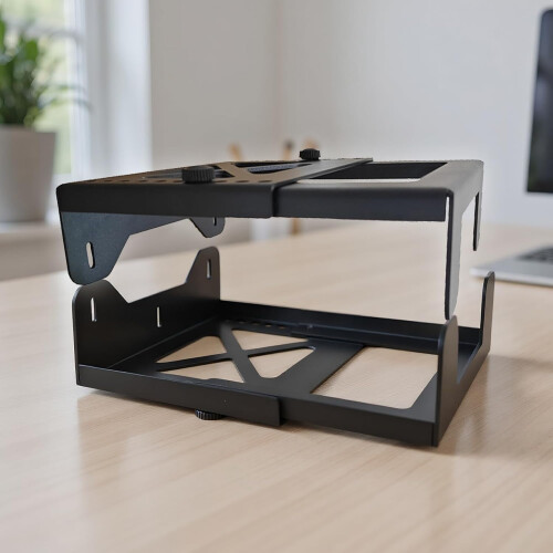 Under Desk Shelf Concealed Docking Station Rack  Compact Adjustable PC Mount for Bedroom, Dorm, Home Office, Study Room 1
