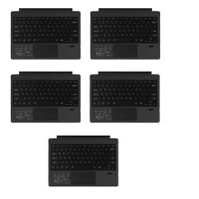 5X Tastiera Wireless con Presspad per  / Surface Pro 7, Tastiera Wireless  con Retroilluminazione A Colori Ultra-Slim 7
