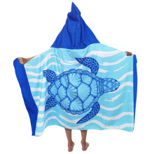 Outdoors Changing Robe Hooded Towelling Bathrobe for Kids Breathable Swimming Robe Towel for Children