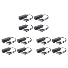 Splitter PoE 5V da 12 Confezioni, Adattatore da 48V un 5V 2,4A con Presa Micro-USB, per Telecamera IP, Tablet, per Raspberry Pi e Altro