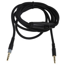 Cable de repuesto para auriculares gaming, conector de audio de 3,5 mm, control de volumen, cable trenzado de nailon, materiales de alta calidad,