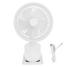Bærbar ultrastøjsvag mini-klipsventilator med justerbar rotation og kraftfuldt klipsdesign til skrivebord eller rejse