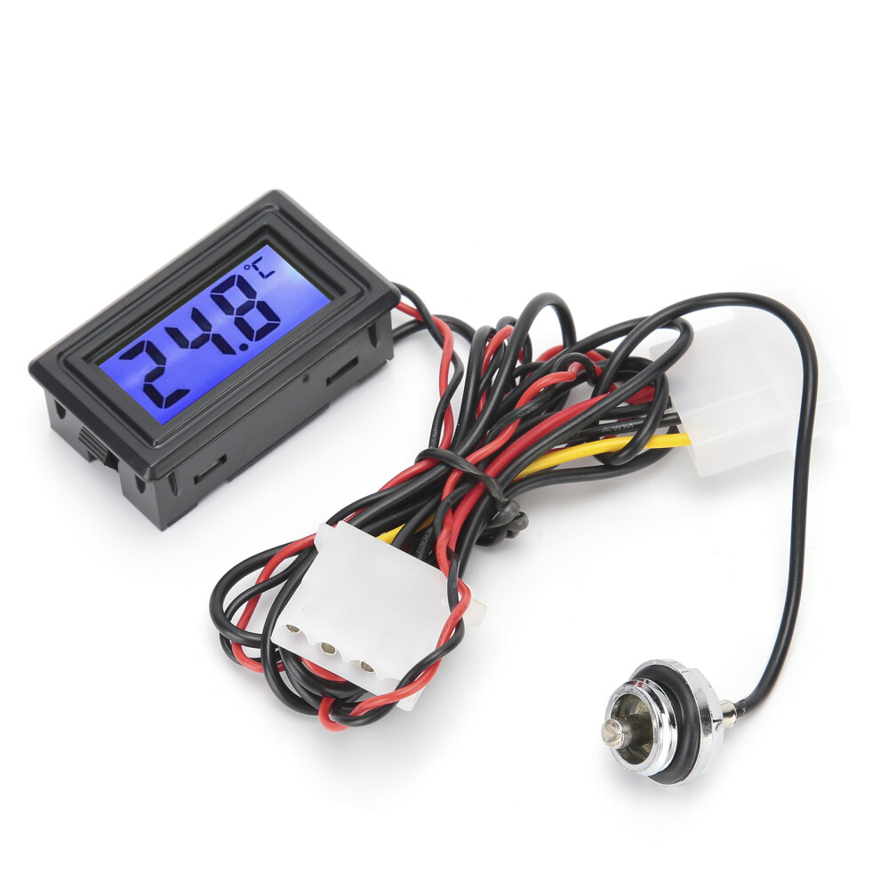 Water Cooling Thermometer Digital Display -50C To 110C, 5V-24V 3771379535161