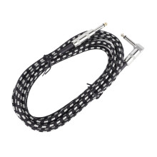 Cavo per chitarra con nucleo in rame e riduzione del rumore, 3 metri, nero/bianco, audio di qualità superiore