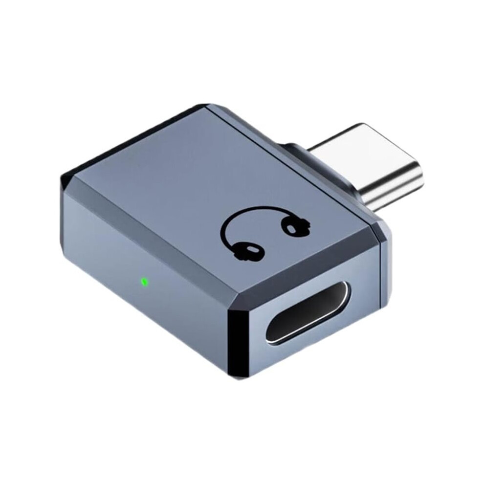 Type-C To Headphone Adapter Supports Music Playback And Calls Phones Built-In Lossless Decoding Chip Grey 6031591810604