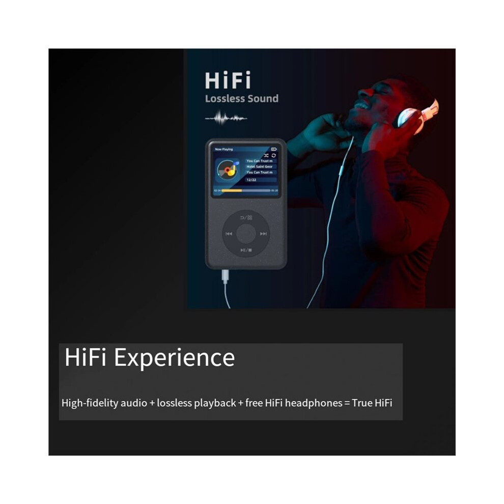 128Gb Portable Mp3 Music Player With Video Fm Digital Hi-Res Audio Player Hifi Sound Touch Screen Player A 6031625216013