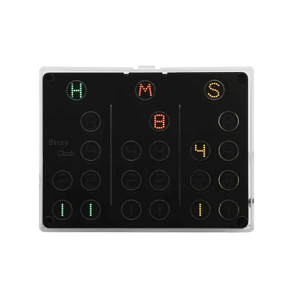 4-Digit Electronic Clock Diy Kits Binary Led Clock Soldering Practice Diy Kit Desktop Alarm Clock Red/Yellow/Green 6031637803560