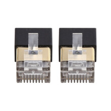 2pcs RJ45 Single-Port Network Noise Suppressor 1MHz-10GHz for Audio Video Industrial Communication Systems