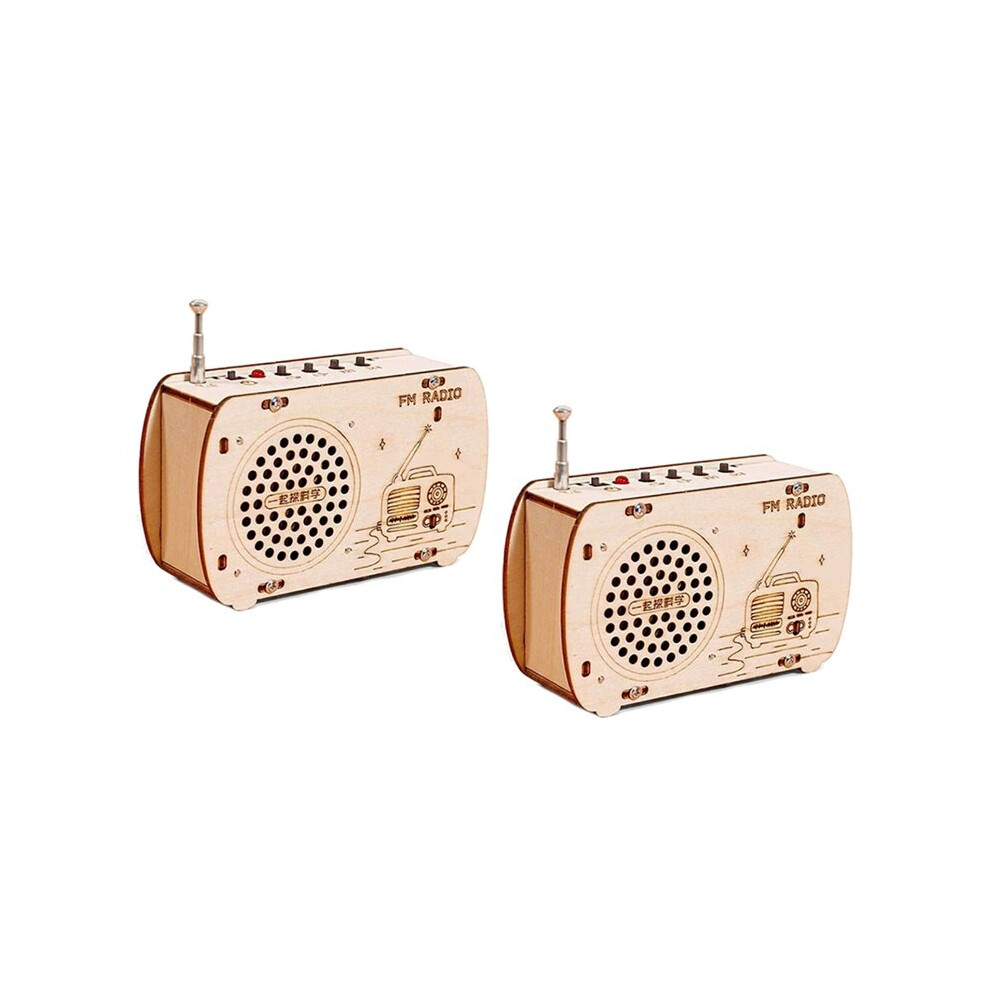 Build A Radio Kit Wood Radio Electronic Learning Set Interactive Building Toys Scientific Experimental Kits For Kids 6031445538074