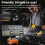 Led Light for  20V 4-Pin Battery 8 Inch USB Spotlight Outdoor Work Fish Work Light Handheld Emergency Tool Lamp 2