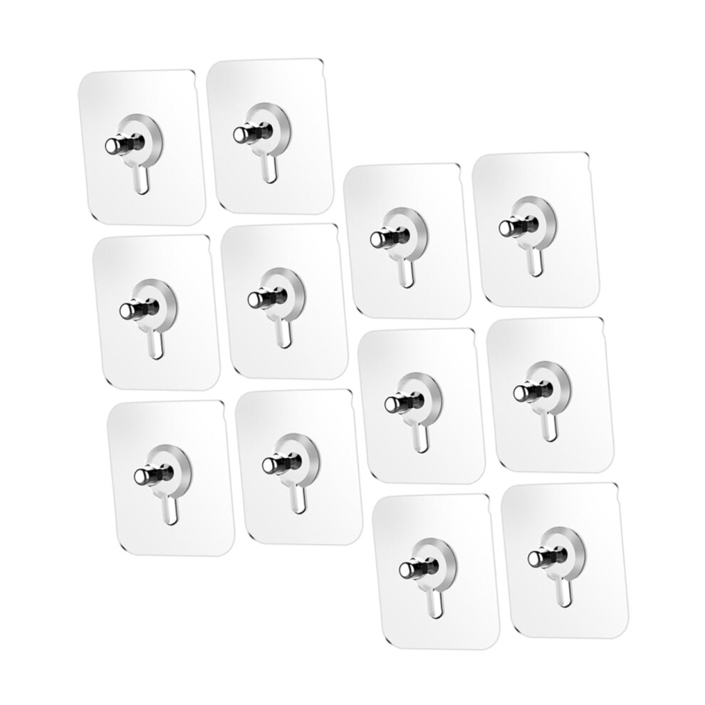 50Pcs Wall Adhesive Hooks With Strong Hold, No Drill Traceless Picture Hangers For Kitchen Bathroom 9199774655965