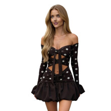 (L, Coffee) Robe mini à et clubs.