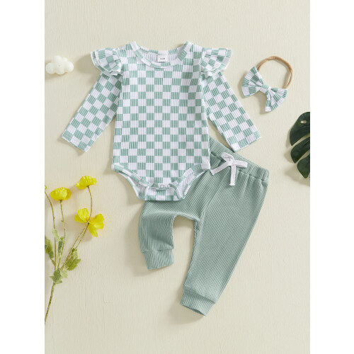 (9-12M, green) Completo autunnale per 3 pezzi. 2