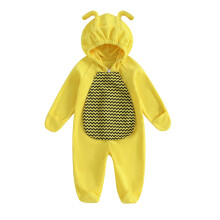 (9-12 Months, Yellow) Gúna Oíche Shamhna Leanbh le Cochall agus Peil, Éadaí Cosplay Cartúin,Muinchille Fada Dath Codarsnachta