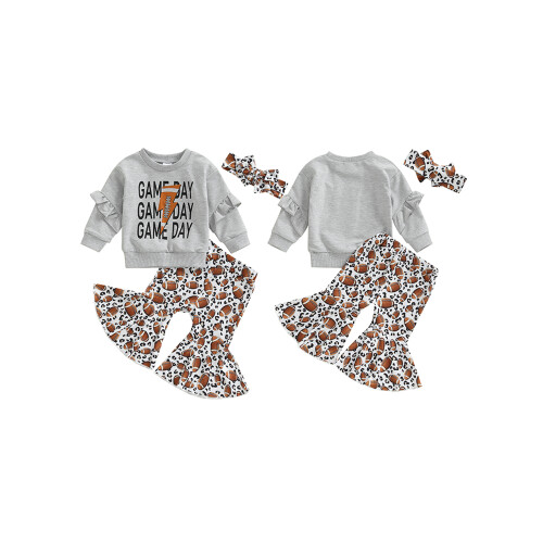 (3-4 Years, Gray) Ensemble automne pour et bandeau. 1