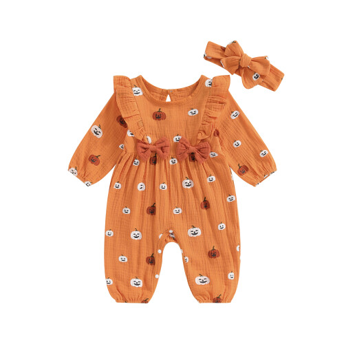 (3-6 Months, Orange) Conjunto de 2 recién nacida.