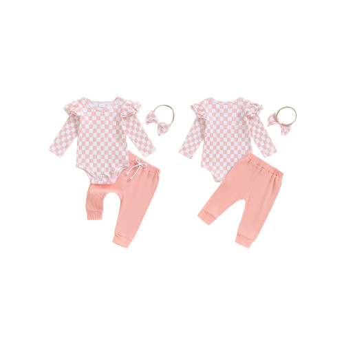 (6-9 Months, Pink) Completo autunnale per 3 pezzi. 1