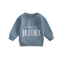 (6-12 Months, Blue) Felpa per bambini con stampa di lettere, maniche lunghe, top autunnali per bambini piccoli, abbigliamento autunnale carino