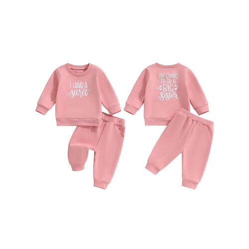 (3-4 Years, Pink) Herbst-Outfit für kleine elastischem Bund. 1