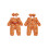 (3-6 Months, Orange) Conjunto de 2 recién nacida. 13