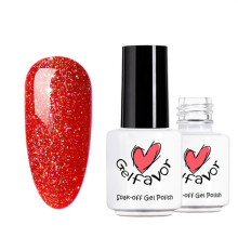 Sparkle Shimmer Effect Christmas Red Glitter Glitter Gel Nail Polish Soak Off UV LED Nail Art DIY Long Lasting Toxin Free Ingredients For Elegant