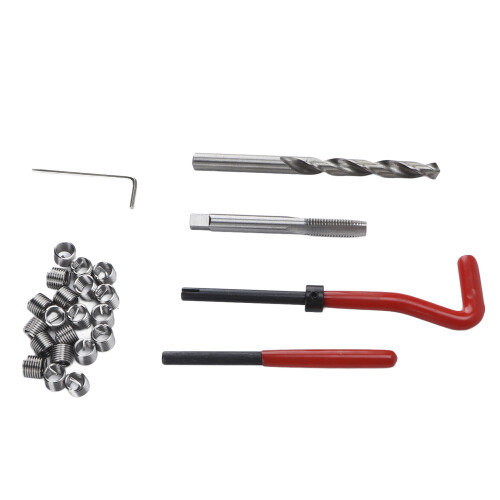 M8x1.25mm Thread Repair Kit Coil Inserts Drilling Tool Set