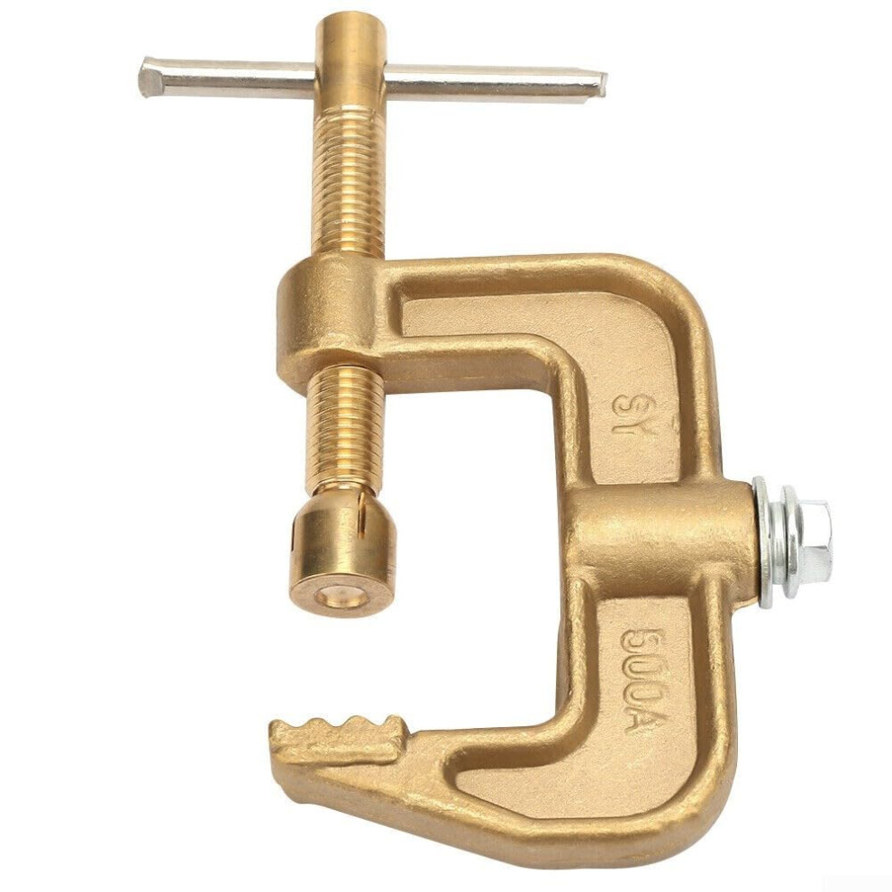 Welding Ground Clamp 500A Brass Gshape, Grounding Clamp For Welding Machine, Earth Clamp 9187378910108