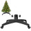 Rolling Christmas Tree Stand with Lockable Wheels for 7.5 FT Artificial Tree Adjustable Grip 1