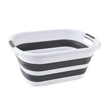 Folding Wash Basin Laundry Tub Collapsible Dish Washing Crate Storage Organizer For Bathroom RV Camping Car Dorm Hotel