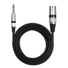 Mikrofon-Audiokabel, 6,35 mm Stecker auf XLR-Stecker, für Lautsprecher, Gitarre, Verstärker, Hochwertige Tonübertragung, 5 M