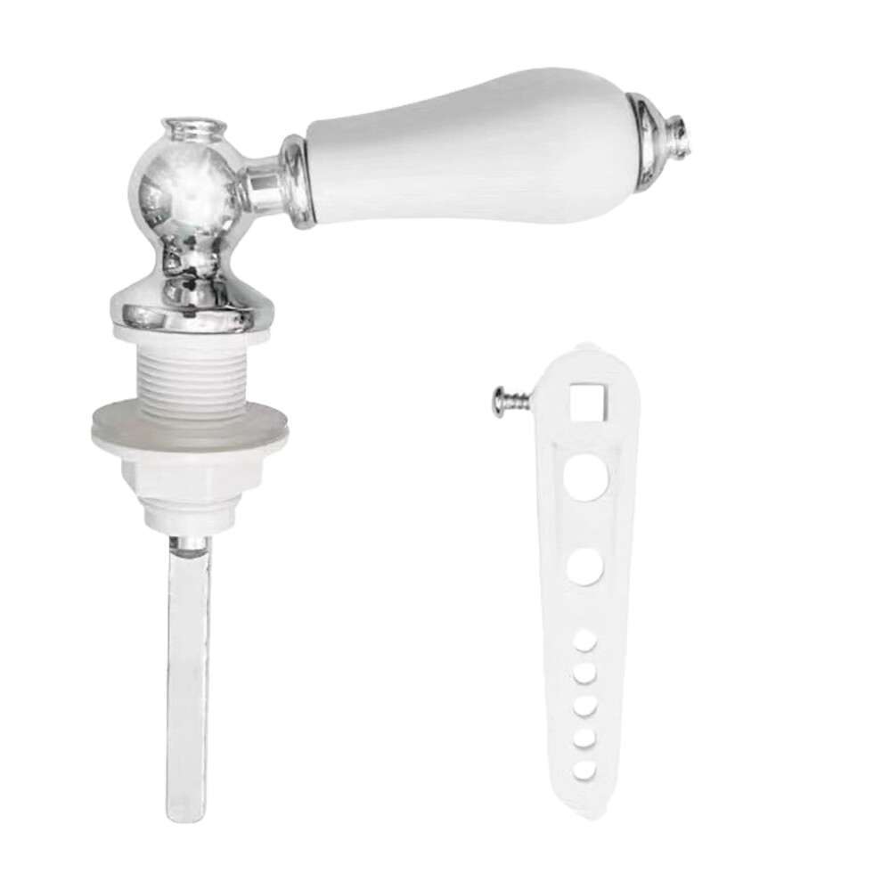 Ceramic Toilet Flush Handle Replacement Flush Lever Universal Fit Tank Flusher Compatible With Most Standard Toilets 9187378910528