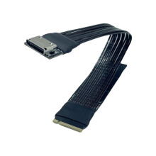 Cabo de Extensão M.2 NVME para Oculink 4i para Placa de Vídeo SSD Adaptador M2 para SFF-8612 Cabo PCIe 4.0 Gen4 para Laptop