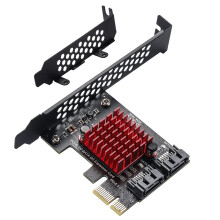 PCIe to 2 3.0 6 Gbps SSD Adapter PCI-E PCI Express X1 Controller Board Expansion Card Support X4 X6 X8 X16