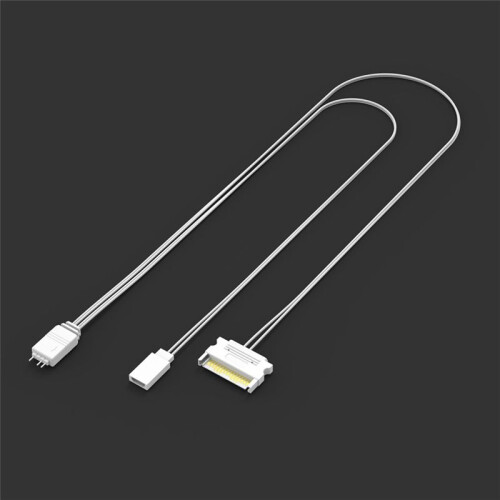 Computer ARGB Controller PC Case RESET Control  to ARGB Reset Power Cable PC 5V 3Pin Lighting Controller White 2