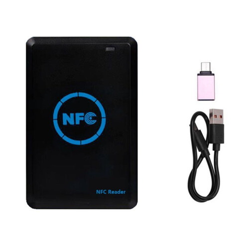 NFC  Chip Reader/Writer+2XUID Keychain 125K 13.56M Copier HID Duplicator Tag Clone ID IC Keychain Key Copy 1