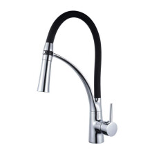 Kitchen Sink Faucet Modern Copper Pull Out Tap Hot and Cold Mixing Leak Brass